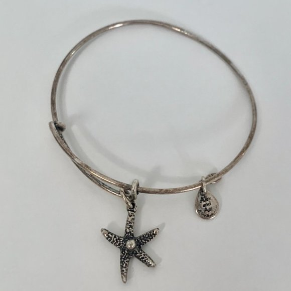 Alex and Ani Silver Starfish Charm Bangle - Picture 2 of 2